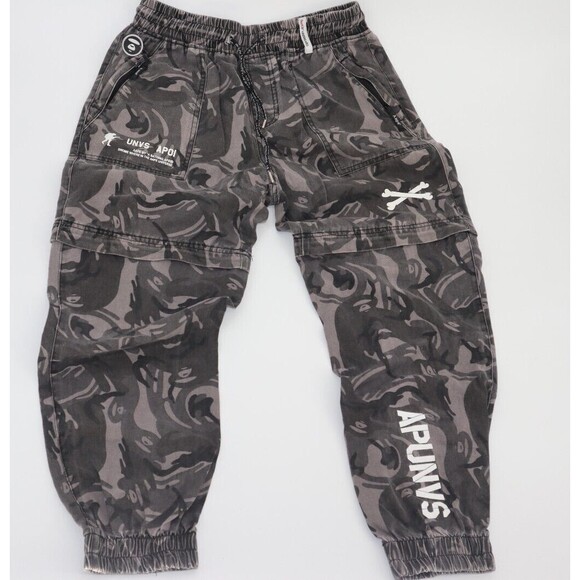 Vintage A Bathing Ape Cloud Camo Jogger Cargo Pants cum Shorts In Seam 27 inches - Picture 1 of 10